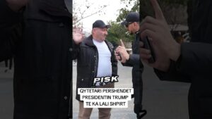 QYTETARI PERSHENDET PRESIDENTIN TRUMP TE KA LALI SHPIRT#pisk #viral #fyp #donaldtrump #usa #trump